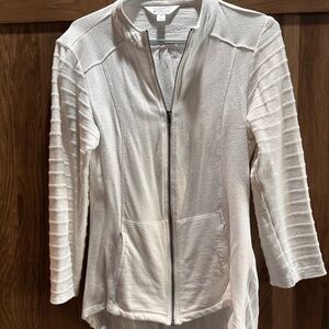 Market & Spruce white Textured Jacket size small